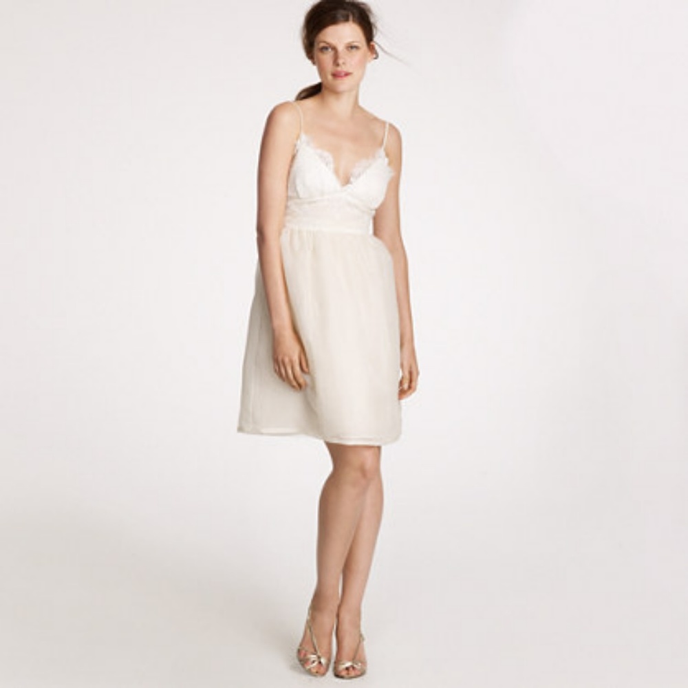 NWT JCrew White/Ivory Principessa Lace Dress